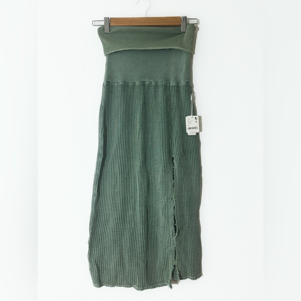 Free People One Pari Midi Skirt in Aquamarine size Medium NWT - Picture 8 of 14